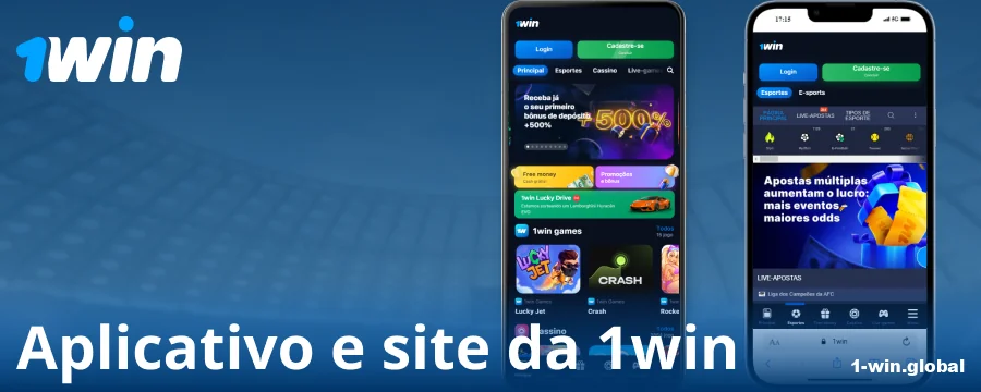 Aplicativo móvel para jogadores brasileiros do 1Win