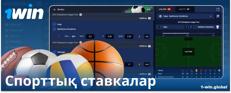 1Win KZ онлайн букмекерінде спортқа ставка қою