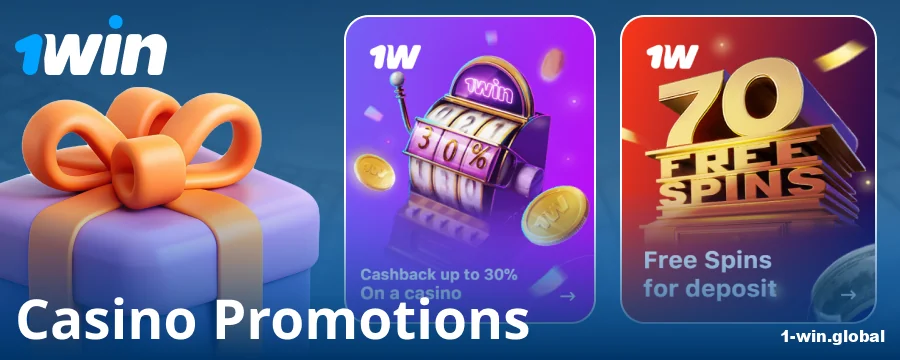 Casino bonuses for 1Win players