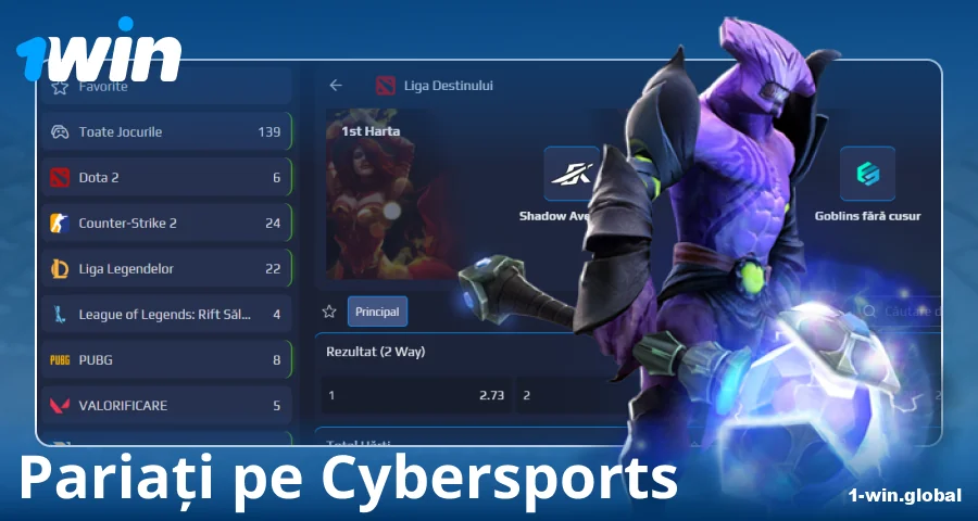 Pariuri e-sport pentru pariorii români 1Win