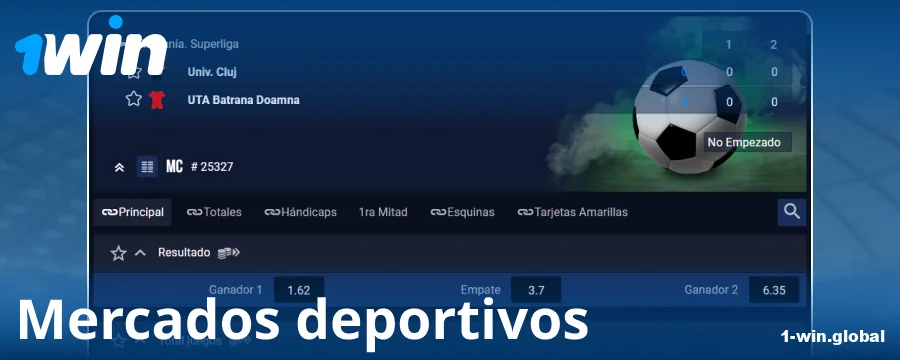 Mercados de apuestas para apostadores de 1Win España