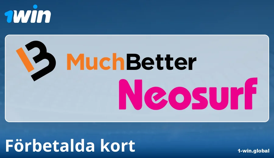 Förbetalda kortbetalningar på 1Win Sverige