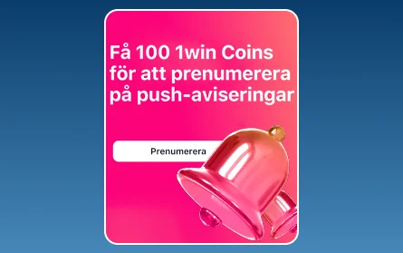 Bonus för aviseringar på 1Win för svenskar