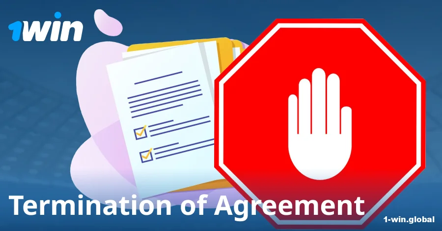 Agreement termination terms at 1win
