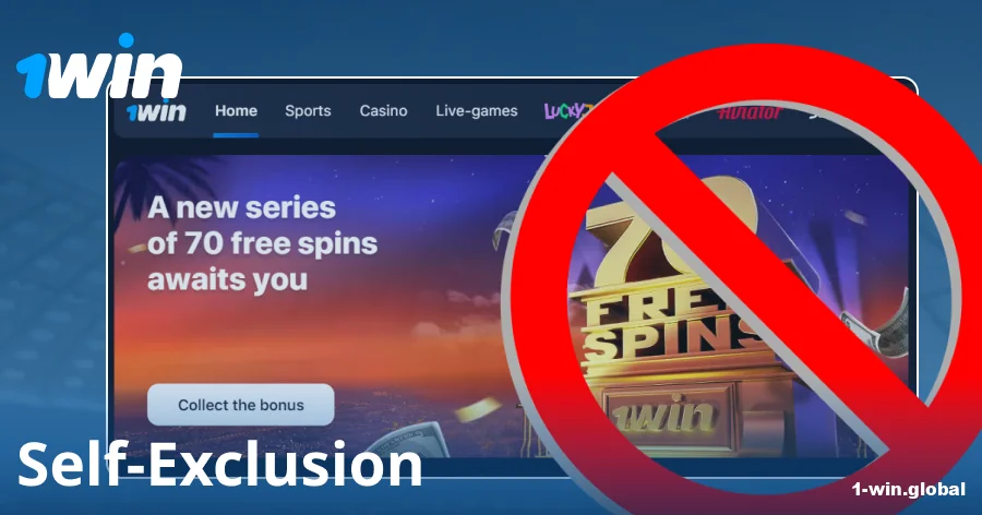 Self-exclusion tools in 1win system